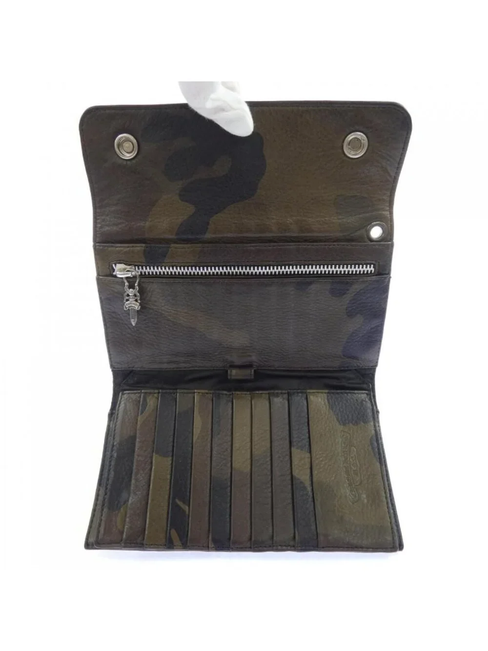 Chrome Hearts Wave Cross Btn Camo Wallet